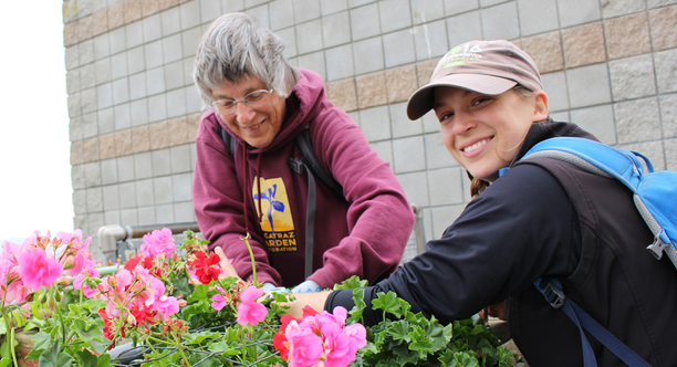 Docent and volunteer at Alcatraz Garden
