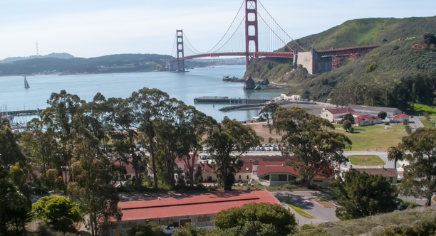 View overlooking Fort Baker and the Golden Gate