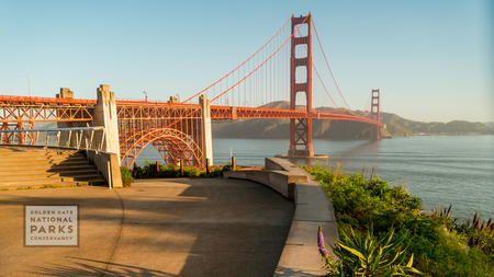 Golden Gate Bridge taken from overlook in San Francisco