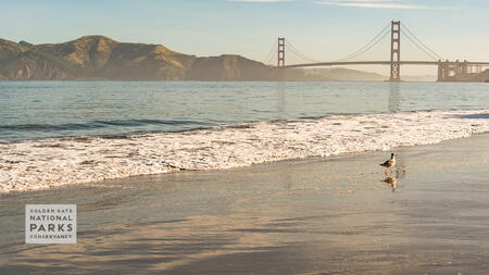 Golden Gate Bridge view from China Beach