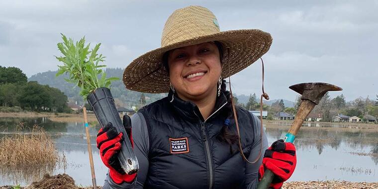 Volunteering on Mt. Tam.