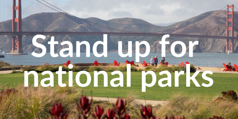 Graphic for Stand Up for National Parks