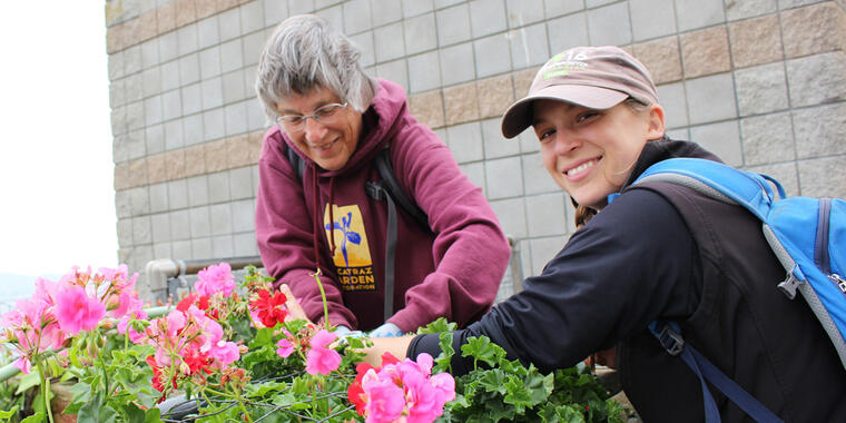 Docent and volunteer at Alcatraz Garden