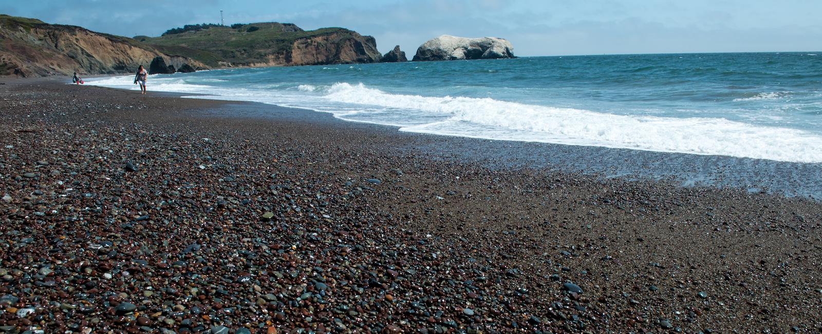 Rocky shores at Rodeo Beach