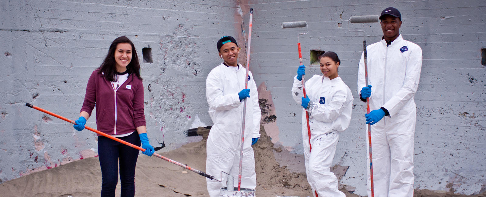 Volunteers Maintaining Ocean Beach