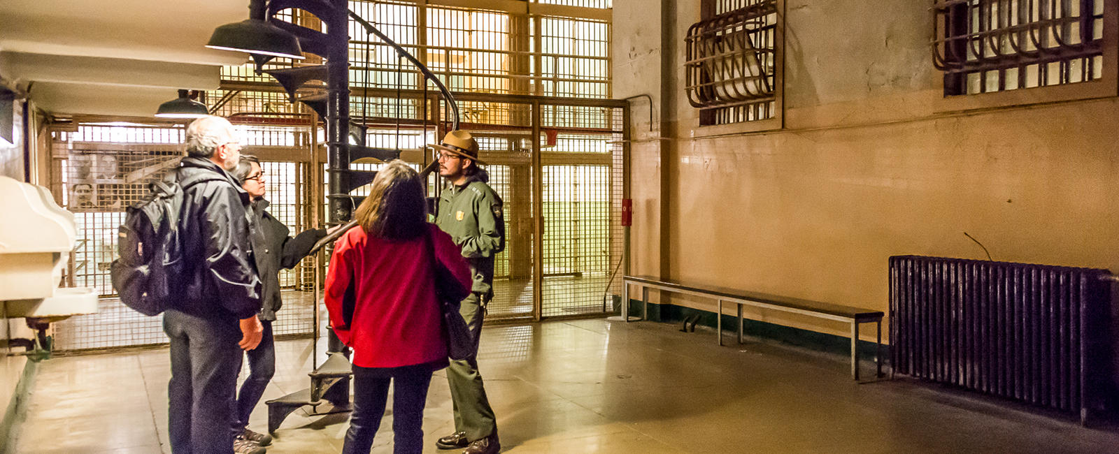 Alcatraz cell block visitors