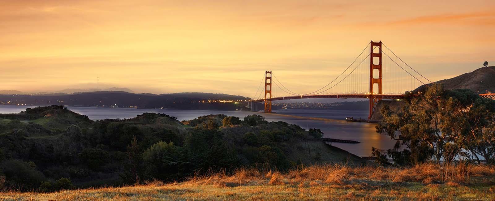 The Golden Gate Bridge seen from Fort Baker. The Golden Gate Bridge seen from Fort Baker.