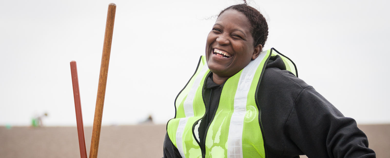 A volunteer in the Marin Headlands