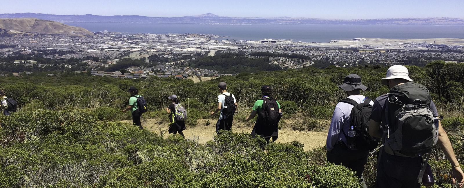 Hiking along Sweeney Ridge