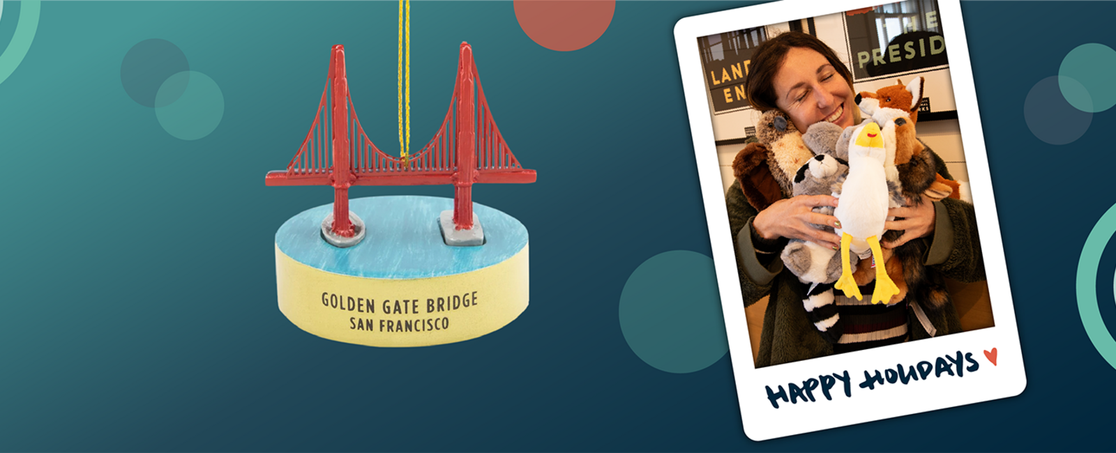 Golden Gate Bridge ornament and other park gifts available in the GGNRA