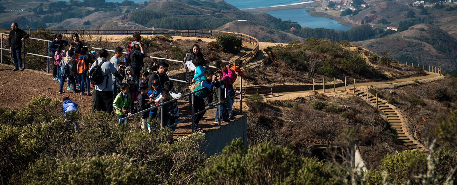 Panoramic vistas from the Hawk Hill Trail