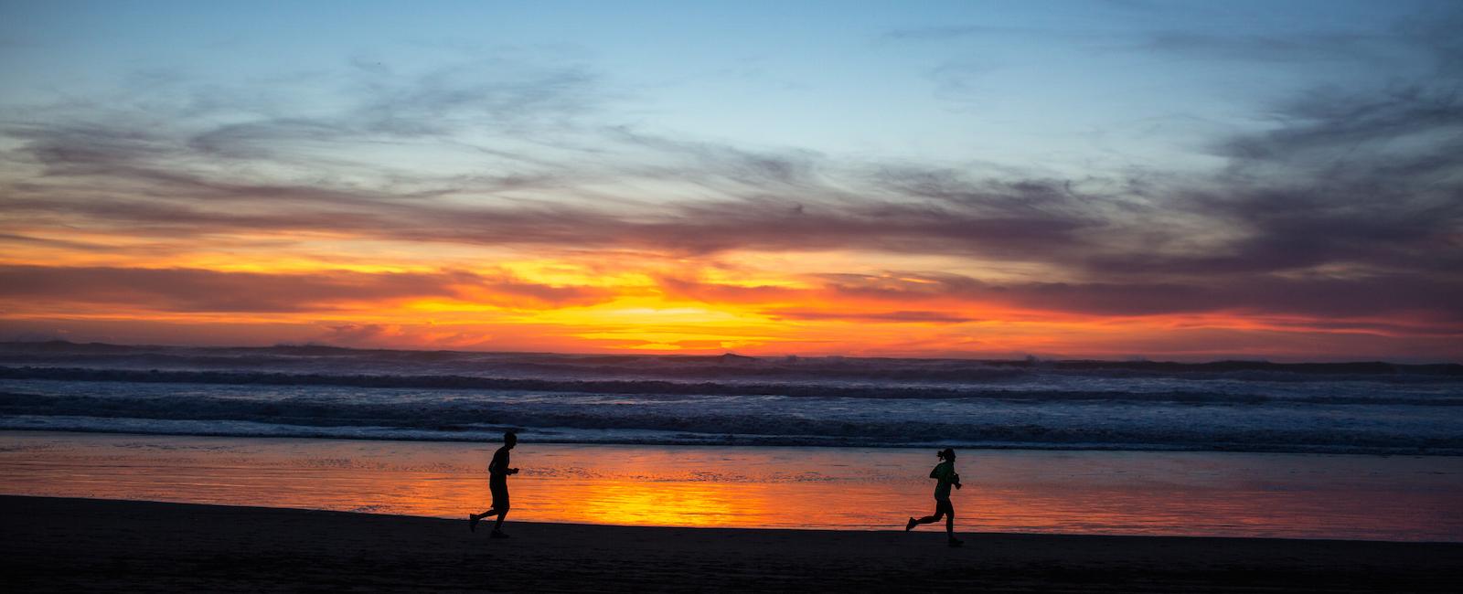 Running along Ocean Beach