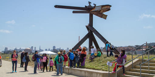 Mark di Suvero sculpture