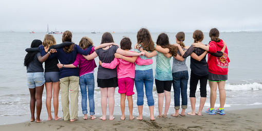 friends at beach