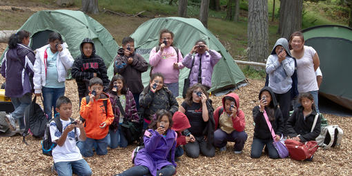 Kids enjoy camping at the Presidio experience at Rob Hill