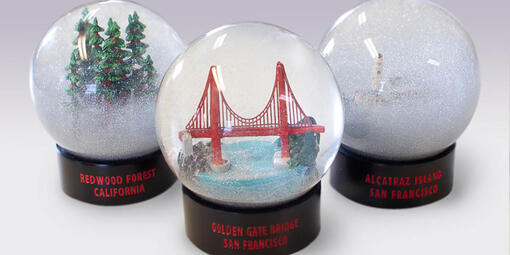 The Parks Conservancy's fog globe collection.