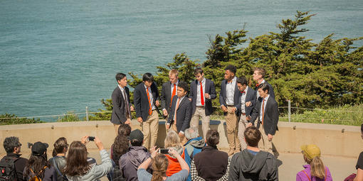 Princeton Tigertones perform at the Eastern Trail Overlook at Lands End