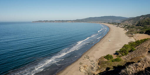 Bird's eye view of Stinson Beach