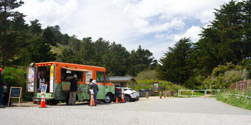 The Roving Ranger welcomes visitors at Mori Point.