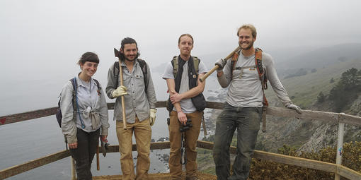 NPS Redwood Creek Vegetation Crew at Muir Beach overlook.