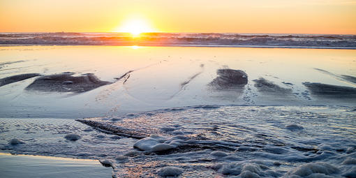 Ocean Beach at sunset