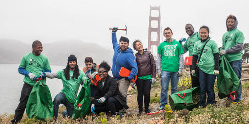 Park Stewardship Team at the Presdio Bluffs