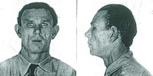 Mugshot of Alcatraz inmate and gardener Albert Smith