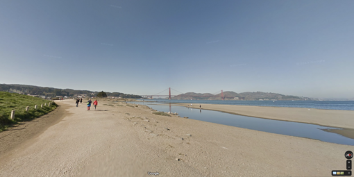 Screenshot of Google Street View of Crissy Field