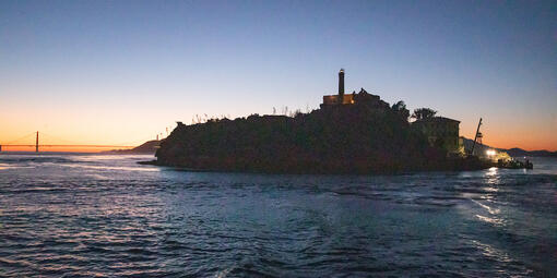 Alcatraz Island at Sunset