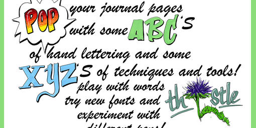 Creative lettering for nature journaling. 