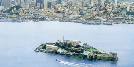 Aerial View of Alcatraz