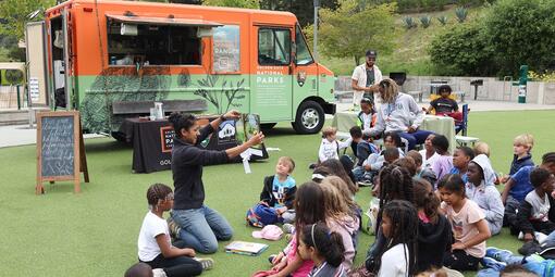 Story Time with the Roving Ranger at Rocky Graham Park in Marin City.