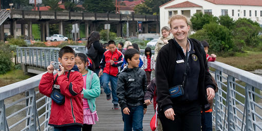 Students embark on an exploration of Crissy Field Marsh