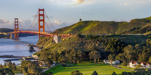 The Golden Gate Bridge from Fort Baker