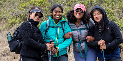 High schoolers from around the Bay Area participated in the LINC outdoor leadership program in summer 2018.