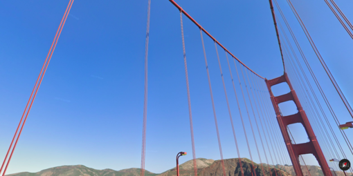 Screenshot of Golden Gate Bridge using Street View