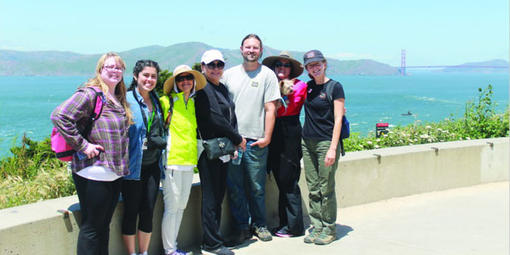 Group on guided walk.