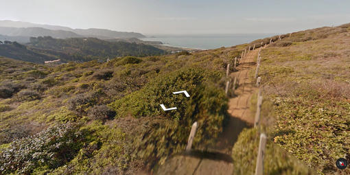 Screenshot of Milagra Ridge from Street View