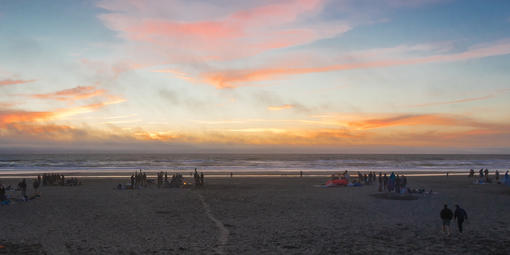 Fire pits at Ocean Beach