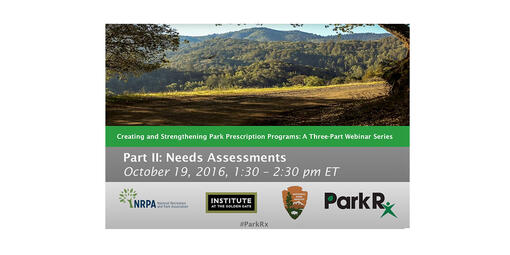 PowerPoint slide titled "Creating and Strengthening Park Prescriptions Programs: A Three-Part Webinar Series 