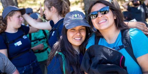 Smiling youth participants during the centennial Packing the Parks event