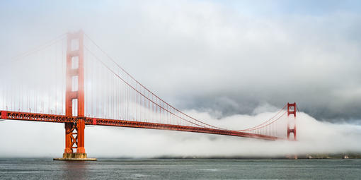 Golden Gate Bridge and fog