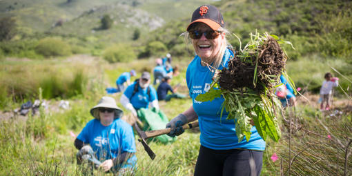 Volunteers at Muir Beach