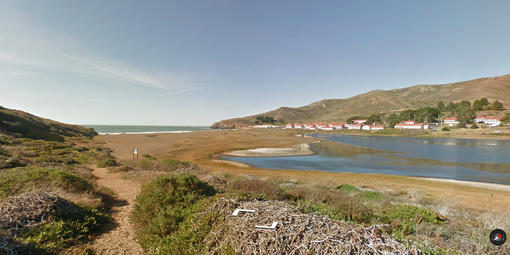 Screenshot of Rodeo Beach on Google Street View