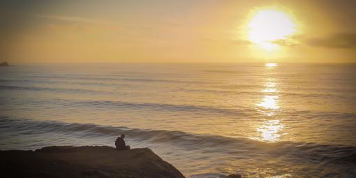 Meditation on the bluffs at Mori Point