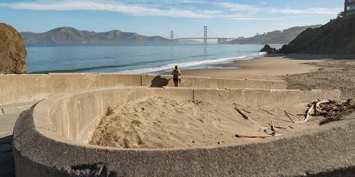 Gradual descent to the surf at China Beach