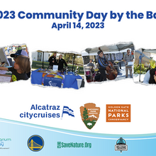 Graphic titled Alcatraz City Cruises' Community by the Bay