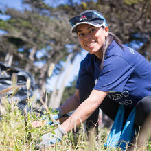 Volunteer at work in Lands End