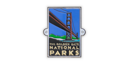 Hiking Medallion embossed with Golden Gate National Parks