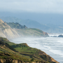 Fort Funston cliffs on a misty day